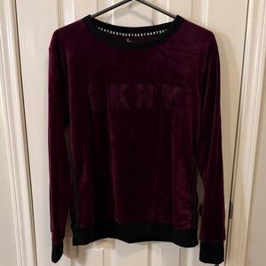 DKNY Burgundy Velvet PJ Lounge Set.